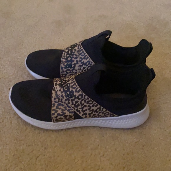 adidas Shoes | Black And Leopard Adidas Slip On | Poshmark